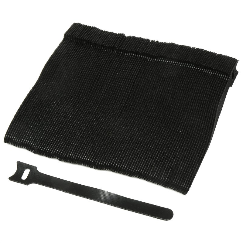 H&S Nylon Reusable Cable Ties for Cord Management - 50pcs - Adjustable Nylon Hook and Loop Straps - Strong Black Wire Organizer - Image 1